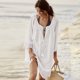 thumbnail image 3 of Camisa de mujer Minnieouse Encubrimientos Vestido de playa de manga larga Traje de baño Sexy Verano Tallas grandes Ropa suelta Ropa de protección solar Blanco, 3 of 6