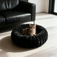 thumbnail image 6 of ToyKingdee Round Cat Bed Kitten Beds, Donut Small Cats Bed, Washable Super Soft Plush Faux Fur Pet Beds with Anti-Slip Bottom, Cat Cave Beds Calming Bed Cute Puppy Beds for Indoor, 6 of 6