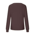 thumbnail image 4 of Womens Knitted Fall Sweater, Long Sleeve Pullover for Women Fashion Loose Fit Solid Color V Neck Sweaters Plus Size, 4 of 5