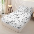 thumbnail image 2 of Manfei Cartoon Astronaut Zipper Full Size Comforter Sets with Fitted Sheet and 2 Pillowcases,Minimalist Space Planets Zipper Bedding Set,White,Polkadot Reversible,4pcs, 2 of 8