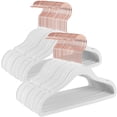 thumbnail image 2 of SONGMICS Perchas Infantiles, Juego de 50, Perchas de Terciopelo con Ganchos, Perchas Antideslizantes para Ropa, Blanco, 2 of 5