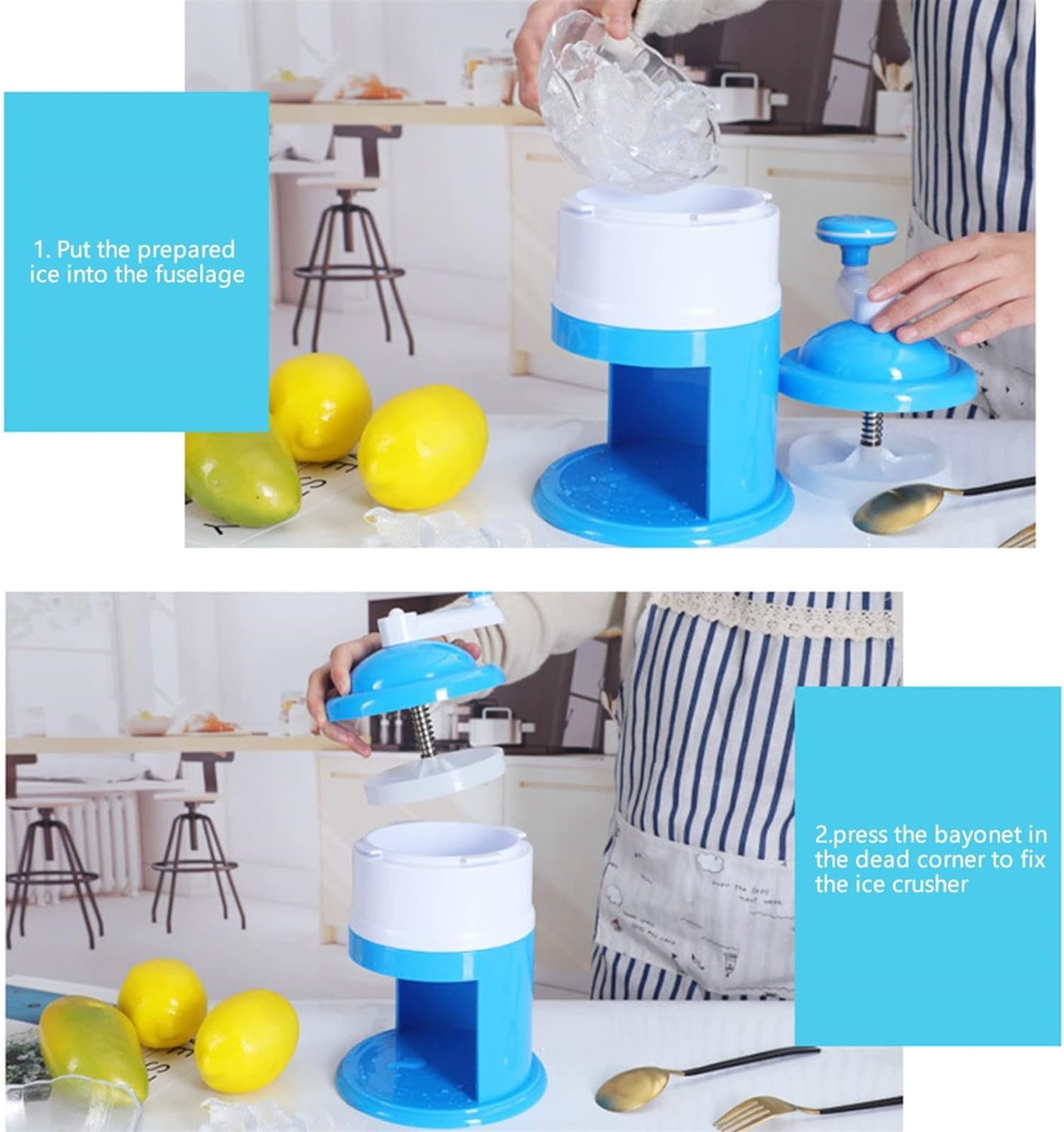 SLUOHZXI Ice Shaver and Snow Cone Machine, Premium Portable Ice Crusher - BPA Free