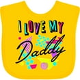thumbnail image 3 of Inktastic I Love My Daddy 80s Retro Style Boys or Girls Baby Bib, 3 of 4