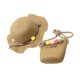 thumbnail image 1 of Sombrero de sol para niños y niñas, sombreros de paja transpirables para la playa, decoración, bolso portátil, accesorio, vacaciones, Ropa, zapatos y accesorios Miscelánea Sombrero caqui Minnieouse AP014103-01, 1 of 6