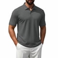 thumbnail image 3 of Zimjoy Mens Polo Shirts Basic Short Sleeve Golf Shirt Dry Fit Casual Athletic T-Shirt Moisture Wicking Top Gray L, 3 of 5