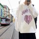 thumbnail image 5 of Camisa de manga larga para hombre, cuello redondo, elegante estampado de esqueleto rosa, cómoda camisa holgada de manga larga para otoño, 5 of 8