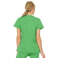 thumbnail image 2 of MediChic Women's V-Neck Scrub Top - 3-Pocket, 4-Way Stretch, Comfortable Medical Uniform, Green Apple XX-Small, 2 of 3