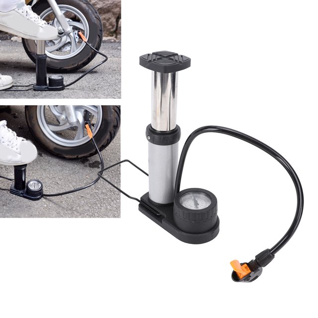 Pompe à Pied Gonfleur, Pompe de Vélo Buse Multifonctionnelle pour Moto