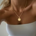 thumbnail image 5 of GOSFRY Initial Necklaces for Women Men Dainty 14K Gold Plated Round Cubic Zirconia A-Z Pendant Name Necklaces Birthday Jewelry Gifts, 5 of 10
