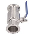 thumbnail image 4 of Válvula De Bola De Acero Inoxidable, Mandril De Apertura Rápida 304 Sanitario Para Control Del Flujo De Agua(outer diameter 76MM), 4 of 8