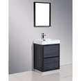 thumbnail image 3 of Kubebath Bliss 24" Gray Oak Free Standing Modern Bathroom Vanity, 3 of 9