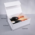thumbnail image 4 of White Gift Box 13.85 x 8.35 x 4.45 inch Gifts Box for Bridesmaid Proposal Gifts for Wedding with Card, Ribbon, Shredded Paper Filler Shirt Boxes for Presents (1 Pcs), 4 of 6