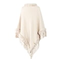 thumbnail image 3 of KIHOUT Cardigans For Women Plus Sizes ClearanceWomen's Solid Color Shawl Warm Collar Tassel Solid Color Knitted Cape Shawl, 3 of 6