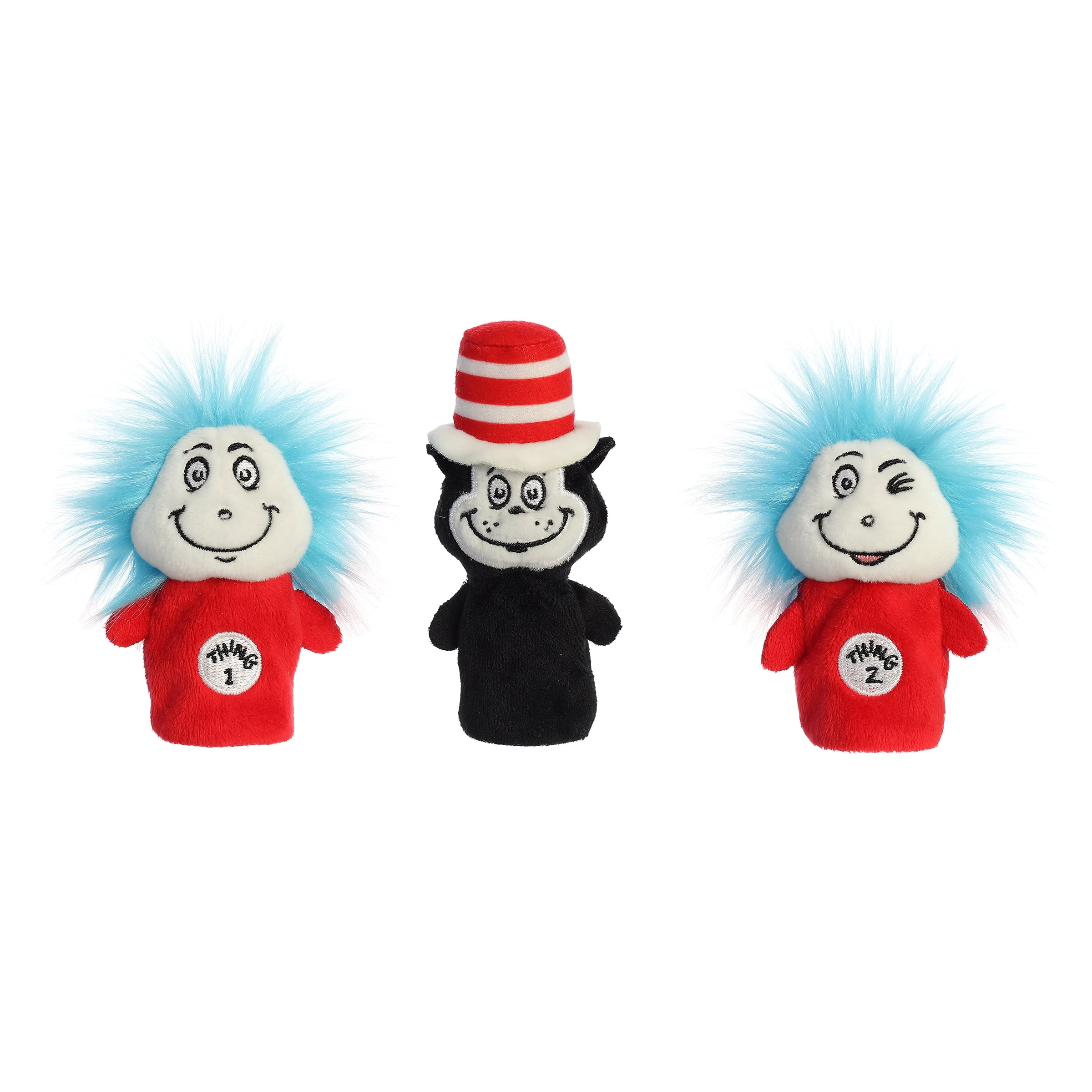 Cat in the Hat NEW Dr Seuss Finger Puppets Boxed Set Thing 1 & 2 Fish 