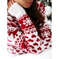 thumbnail image 6 of Yesfashion Women's Ugly Christmas Sweaters Snowflake Reindeer Long Sleeve Knit Xmas Sweater Pullover Tops, 6 of 9