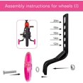 thumbnail image 3 of Training Wheels Flash Mute Wheel Bicycle Compatible for Bikes of 12 14 16 18 20 Inch, 3 of 5