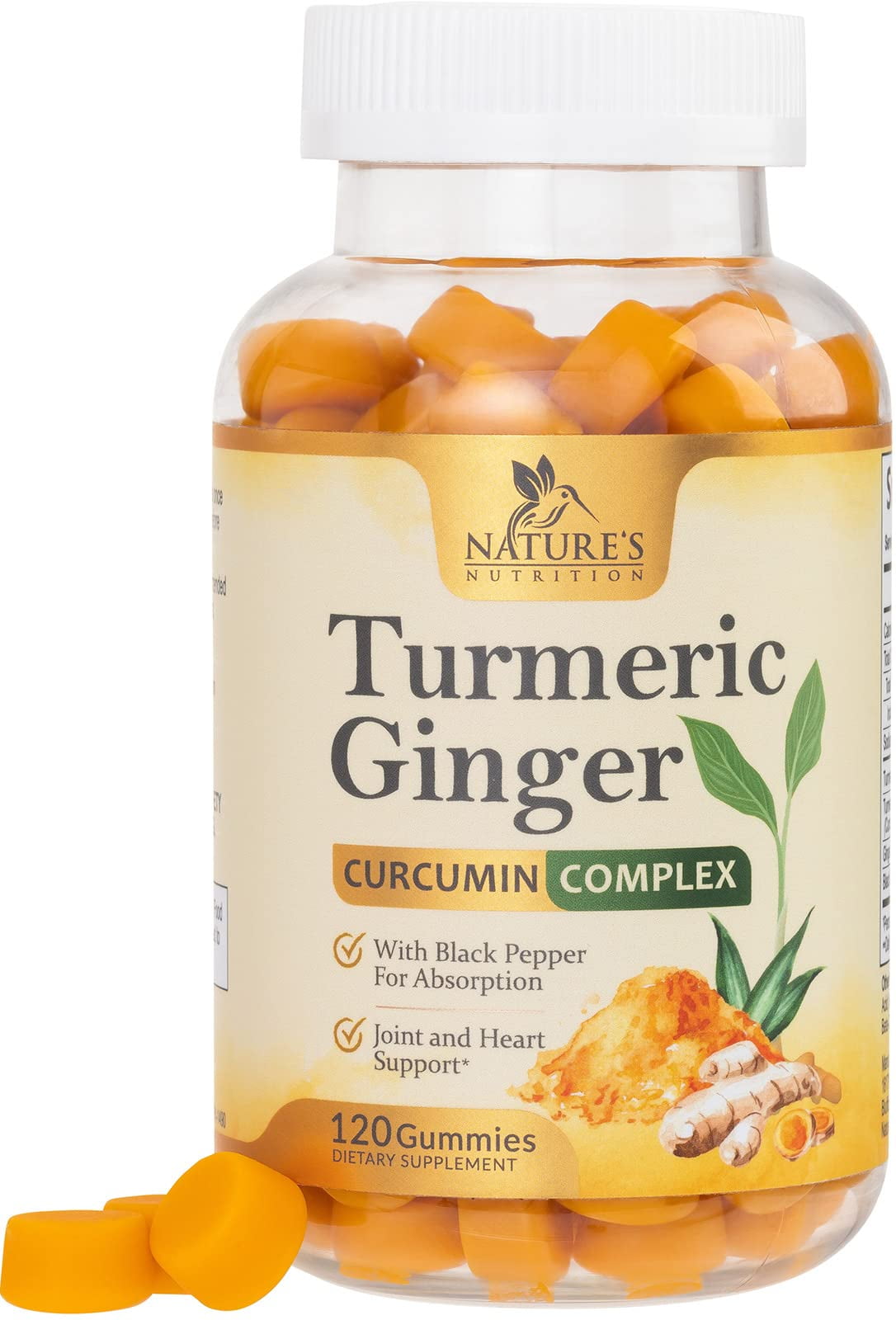 Turmeric Ginger Gummies Vegan Turmeric Curcumin Gummy with 95
