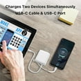 thumbnail image 6 of 2-Pack 10,000 mAh Portable Power Banks with Built-In USB‑C Cable – Dual Device Charging, Compact Design Combo, 6 of 9