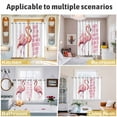 thumbnail image 6 of Pink Flamingo Kitchen Curtains Small Short 39 Inch Length, Summer Animal Gradient Watercolor Grommet Top Bedroom Living Room Curtains, Light Filtering Cafe Curtain Drapes 2 Panels Set 55''x39'', 6 of 9