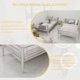 thumbnail image 5 of Alvantor Metal Bunk Bed Twin over Twin for Kids, Convertible 2 Beds, Heavy Duty Bed Frame with Under-Bed Storage for Bedroom Silver, 5 of 7
