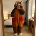 thumbnail image 6 of ZELVINN Unisex Onesie Pajamas Soft Fleece Hooded One‑Piece Warm Fluffy Home Loungewear Sleepwear, 6 of 15