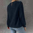 thumbnail image 6 of Darzheoy Womens Tops Seamless Solid Color Fall Winter Casual Trendy Sweatshirts Round Neck Versatile Long Sleeve Blouses, 6 of 9