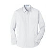 thumbnail image 3 of Port Authority 1182535 Micro Tattersall Easy Care Shirt, White & Dark Grey - Extra Large, 3 of 4