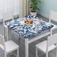 thumbnail image 3 of Colorful Tie Dye Pattern Square Fitted Tablecloth with Elastic Edge,Square Table Cover,Washable Elastic Table Cover for Home Kitchen Party Decor 36"x36", 3 of 6