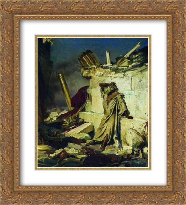 Ilya Repin 2x Matted 20x24 Gold Ornate Framed Art Print Cry Of Prophet
