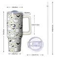 thumbnail image 2 of Halloween Skeleton Ghost 30 Oz Tumbler with Handle and Straw, Cute Spooky Cup, Holiday Coffee Gift, 2 of 5