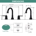 thumbnail image 5 of Wowow 8 in. Widespread Double Handle Bathroom Faucet with Pop-up Drain Kit in Matte Black, 5 of 5