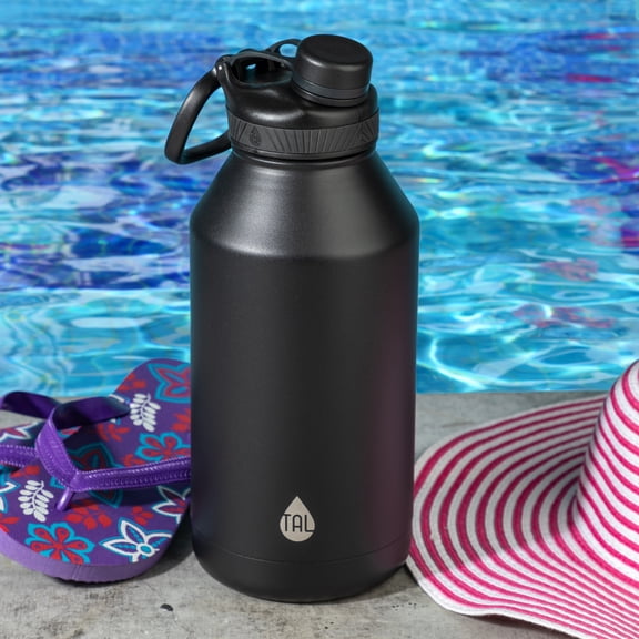 Tal 64 Ounce Double Wall Vacuum Insulated Stainless Steel Ranger Pro Water Bottle Black