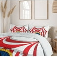 thumbnail image 6 of Ambesonne Vintage Duvet Cover Sets, Nostalgic Circus Flag, 2-Queen, Red White, 6 of 7