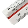 thumbnail image 3 of Uxcell 11.81'' Scale Ruler Engineer Triangular Scale Architect Ruler Plastic Silver Tone 1pcs, 3 of 5