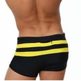 thumbnail image 3 of Mens Swimwear Bottom Striped Boxer Shorts Quick Drying Bikini Bottom for Spring Pool Beach Party, 3 of 8