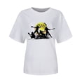 thumbnail image 1 of Gibobby Casual Playera de Manga Corta para Mujer Camiseta con corazón béisbol para mujer Camiseta con corazón béisbol con gráfico para mujer Ropa(Blanco,M), 1 of 3