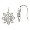 thumbnail image 4 of 925 Sterling Silver CZ Snowflake Earrings, 4 of 6