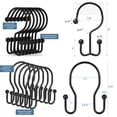 thumbnail image 3 of TABGIME 24pk Mixed Shower Curtain Hooks Rings, Rust-Resistant Metal Balanced Double Glide Shower Hook for Bathroom Shower Rod Curtain, Brushed Matte Black Finish, 3 of 7