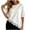 White, variant on Zulora Women's Lace Trim Oversized Short Sleeve T-Shirt