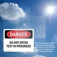 thumbnail image 6 of (2 Pack) Do Not Enter Test In Progress OSHA Danger Sign 18 Inch X 12 Inch Vinyl Label Decal Sticker Weather Resistant, UV Protected for Workplace, Business, and Construction Site, Made, 6 of 7