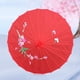 thumbnail image 3 of Paraguas de papel engrasado, sombrilla artesanal china resistente a la lluvia para pintar. Rojo, 3 of 6