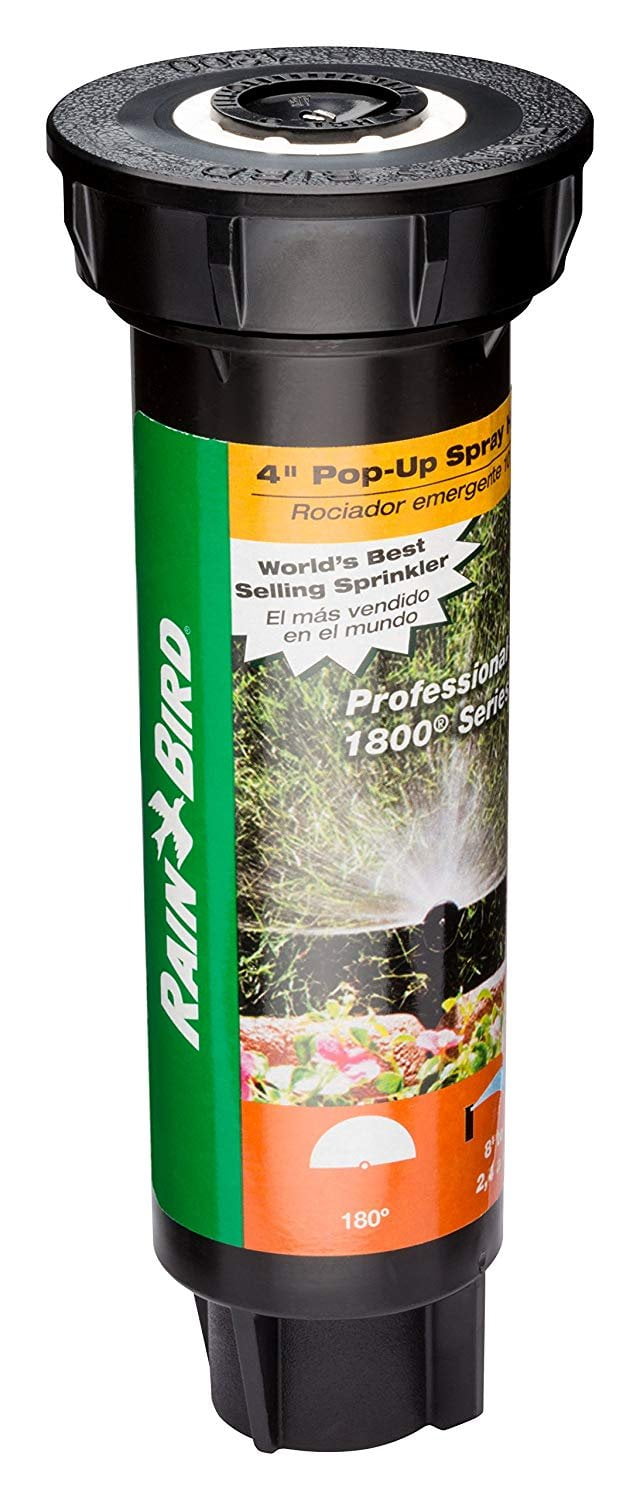 Rain Bird 1804H Professional PopUp Sprinkler, 180 Half Circle Pattern