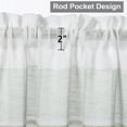 thumbnail image 3 of 2 Panels Sheer Curtains, Faux Linen Textured Voile Grommet Striped Tier Curtain, 3 of 8