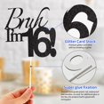 thumbnail image 3 of Cake Topper Varpotle Brush I'm 16 Black Glitter para cumpleaños número 16, 3 of 7