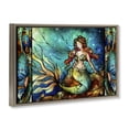 thumbnail image 3 of Stupell Industries Elegant Seated Mermaid Fantasy & Sci-Fi Painting Brown Floater Framed Canvas Art Print Wall Art, 25 x 17, 3 of 9