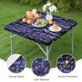 thumbnail image 4 of Math Equations Chemistry Symbols Black Pattern Square Fitted Tablecloth with Elastic Edge,Square Table Cover,Washable Elastic Table Cover for Home Kitchen Party Decor 36"x36", 4 of 6