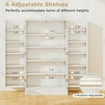 thumbnail image 3 of Resenkos 41-Inch Tall White Kitchen Pantry Cabinet with Doors and Adjustable Shelves, 3 of 8