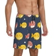 thumbnail image 2 of Naloa Cute Puffer Fish Men's Short Pajama Pants, Lounge Comfort Shorts with Elasticized Waistband and Side Pockets - Large, 2 of 9