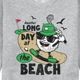 thumbnail image 3 of Instant Message - Long Day at the Beach Golfing  - Men's Long Sleeve Crew Fleece Sweatshirt, 3 of 6