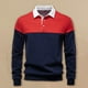 thumbnail image 1 of pstuiky Camisas para hombre de manga larga, Blusa/camiseta informal de manga larga con cuello vuelto de color liso para hombre top de hombre l, 1 of 9